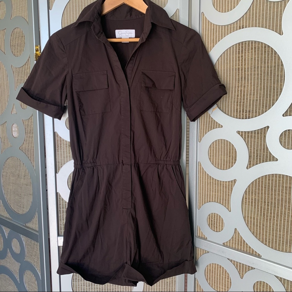 JESSICA SIMPSON Adorable Chocolate Safari Romper